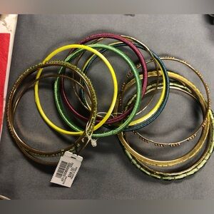 CHICO’s Elegant Multicolor 11 Piece Bangle Set NWT